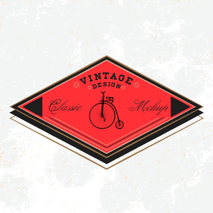 Vector gratuito vector de diseño de logotipo clásico maqueta