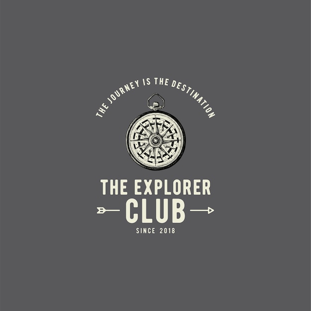 El vector de diseño de logotipo club de explorador