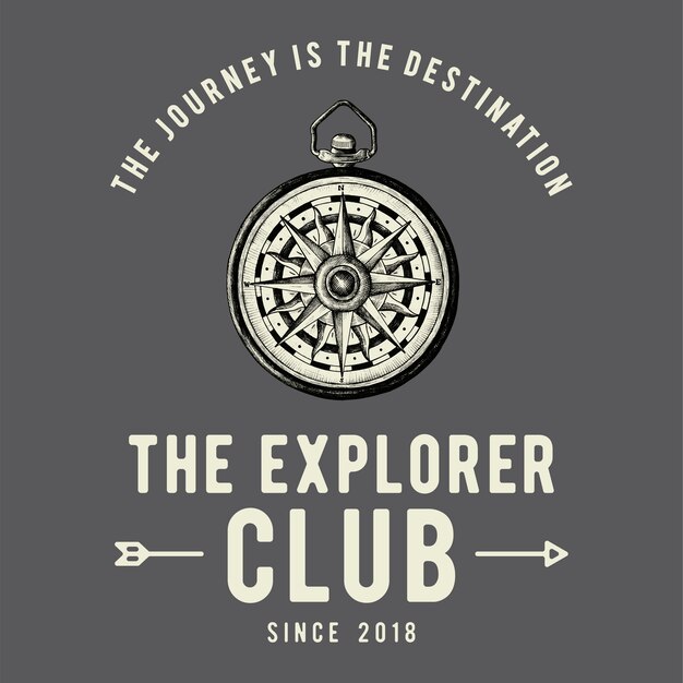 El vector de diseño de logotipo club de explorador