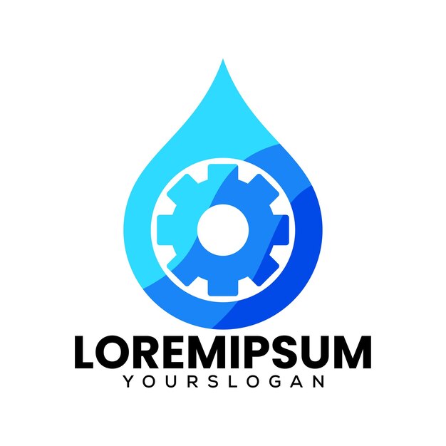 Vector de diseño de logotipo de configuración de agua