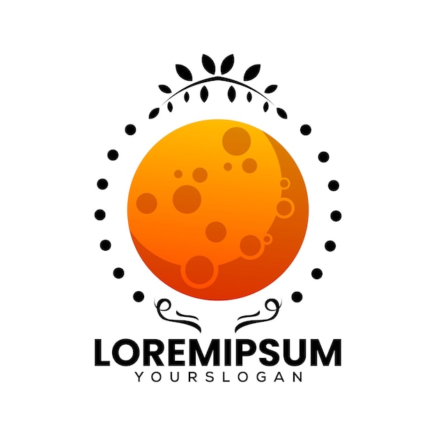 vector de diseño de logotipo de icono de luna