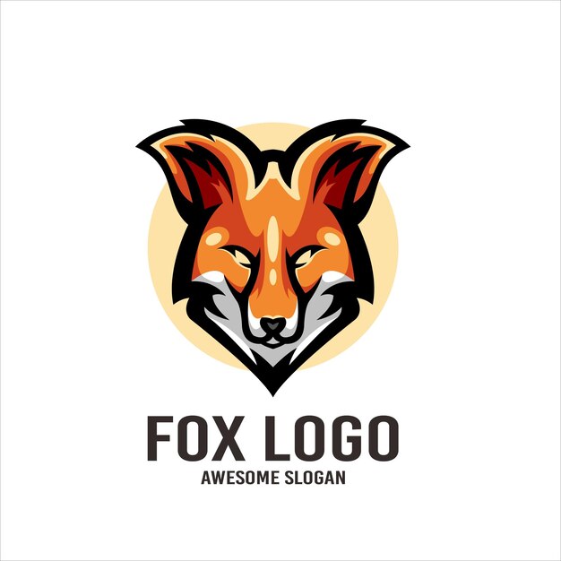 Vector de diseño de logotipo de ilustración de zorro