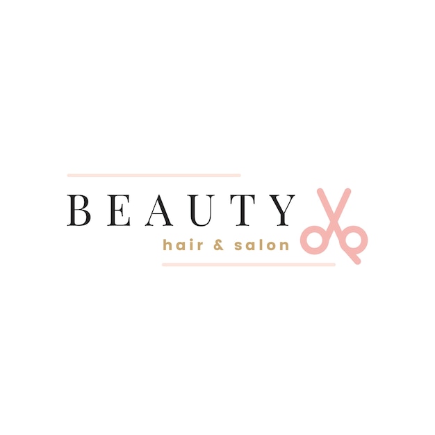 Vector gratuito vector de diseño de logotipo de salón de belleza