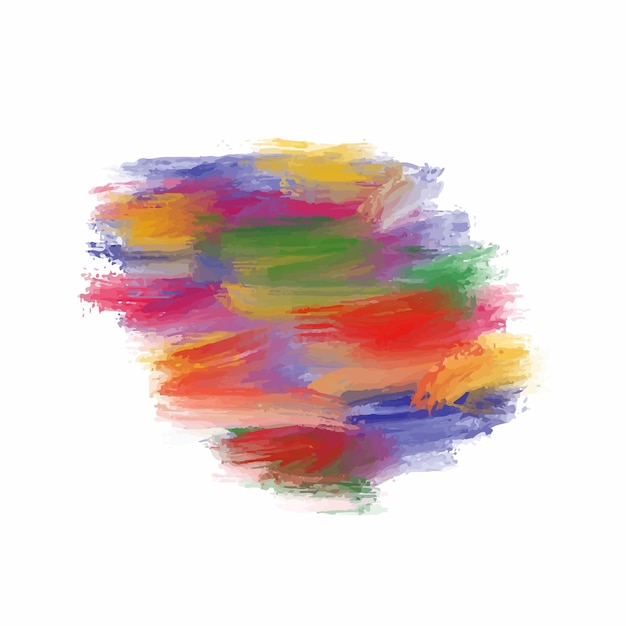 Vector de diseño pastel de trazo de pincel de acuarela colorido decorativo