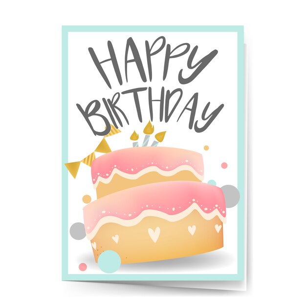 Vector de diseño de tarjeta de feliz cumpleaños
