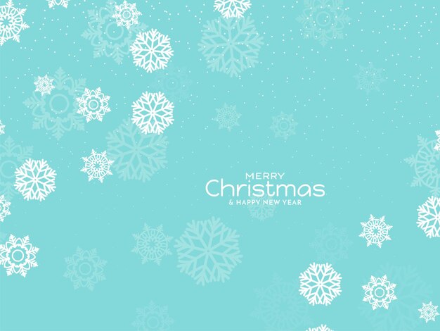 Vector de diseño de tarjetas decorativas modernas de copos de nieve para el festival de Feliz Navidad