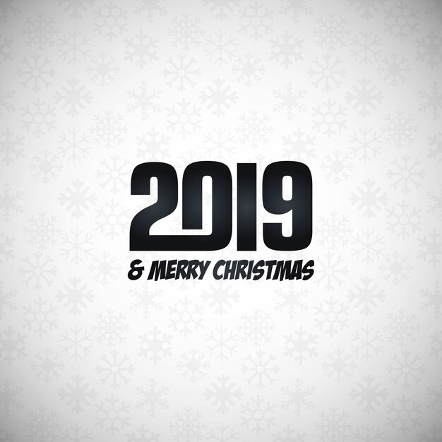 Vector de diseño tipográfico año nuevo 2019