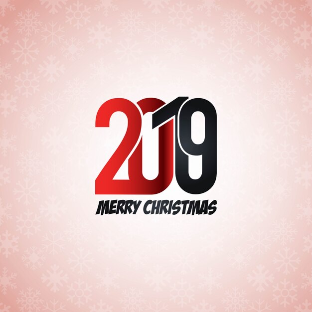 Vector de diseño tipográfico año nuevo 2019