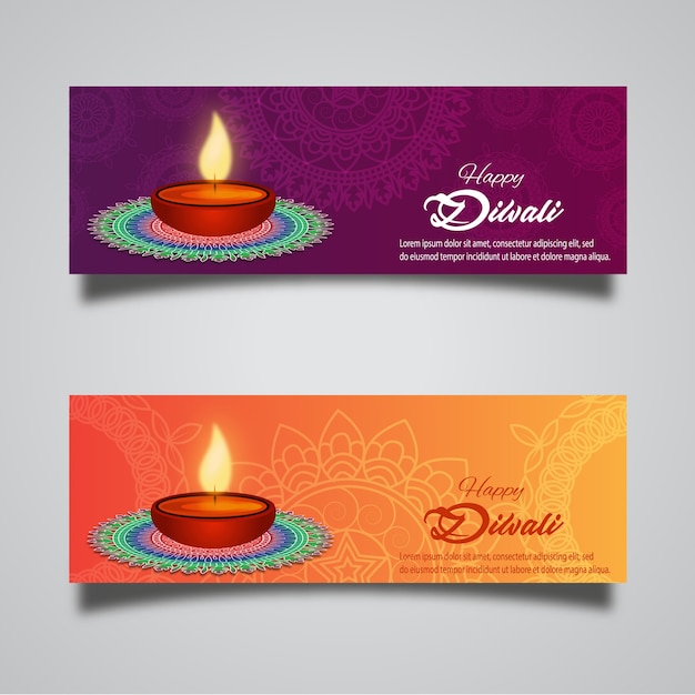 Vector gratuito vector diwali banner