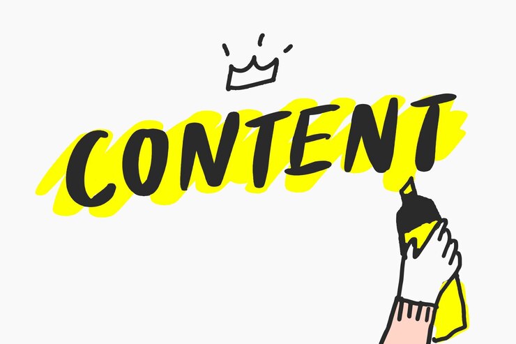 Vector gratuito vector de doodle de contenido de redes sociales, concepto de marketing