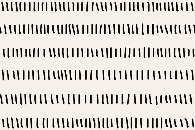 Vector de doodle negro de fondo rayado, diseño simple