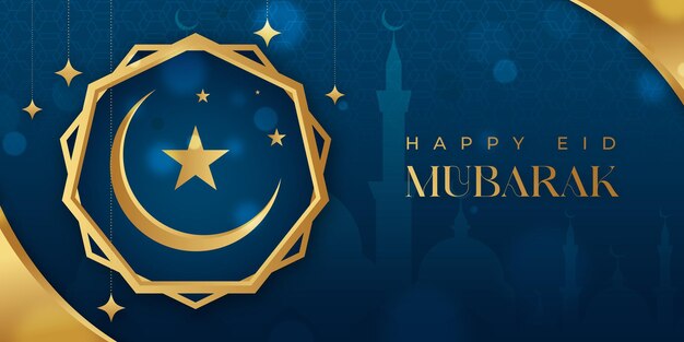 Vector gratuito vector eid mubarak y eid ul-fitr plantilla de banner de redes sociales