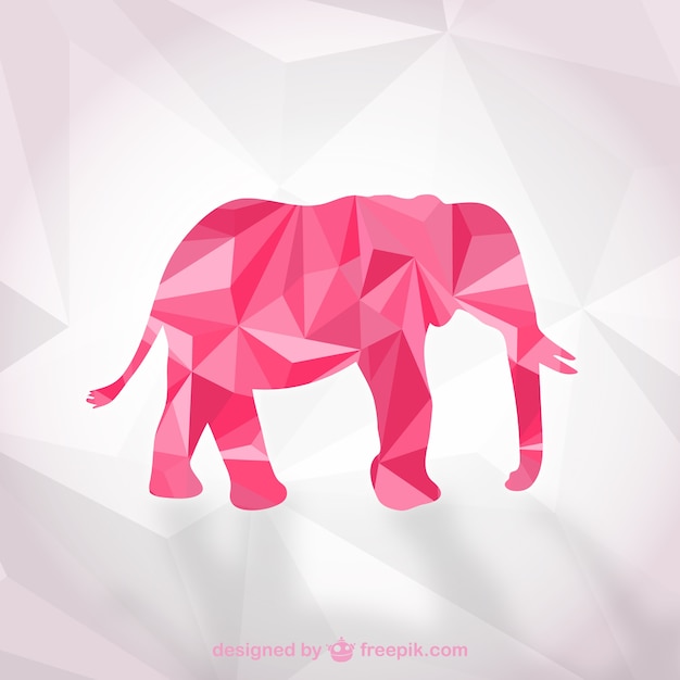 Vector de elefante poligonal