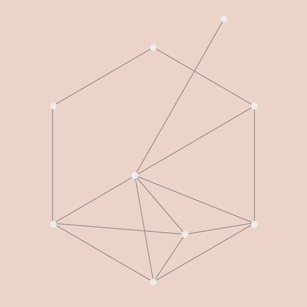 Vector de elemento abstracto geométrico, concepto de tecnología, diseño de puntos de conexión