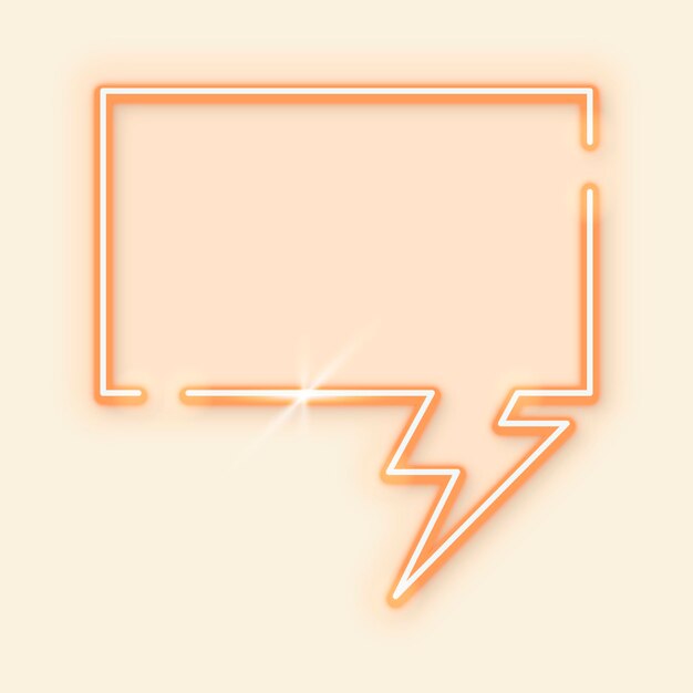 Vector de elemento de diseño de globo de discurso naranja