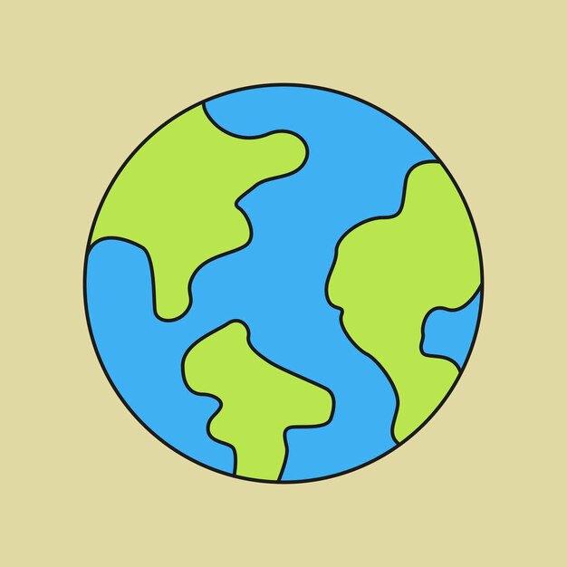 Vector de elemento de diseño de icono de entorno global