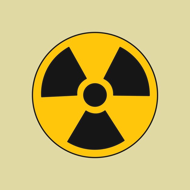 Vector de elemento de diseño de icono radiactivo