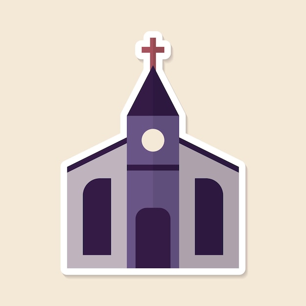 Vector de elemento de diseño de lugar de culto de la iglesia