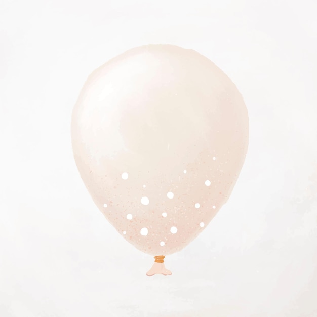 Vector de elemento de globo de fiesta blanco con puntos blancos