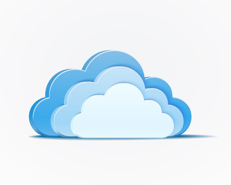 Vector gratuito vector elemento de nubes azules