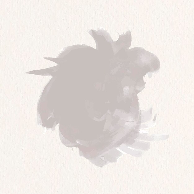 Vector de elemento de textura de trazo de acuarela marrón pastel
