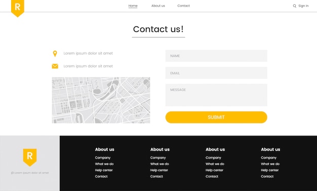 Vector de elementos del sitio web para diseño web