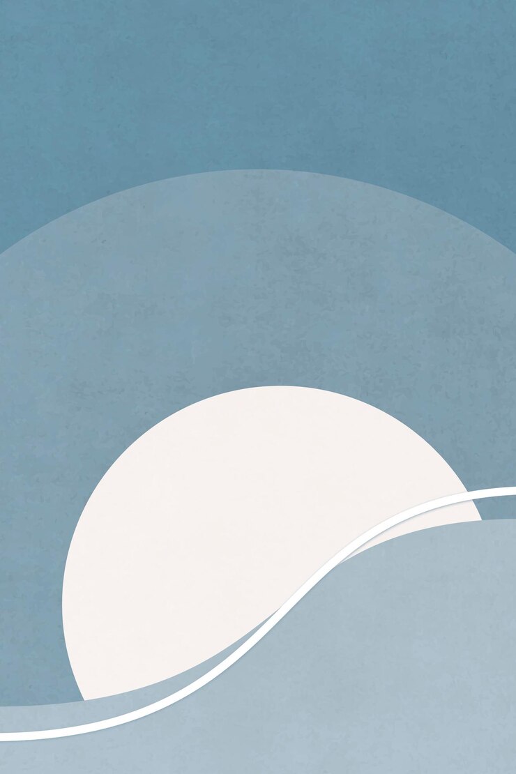 Vector gratuito vector de estética minimalista de paisaje lunar con colores apagados.