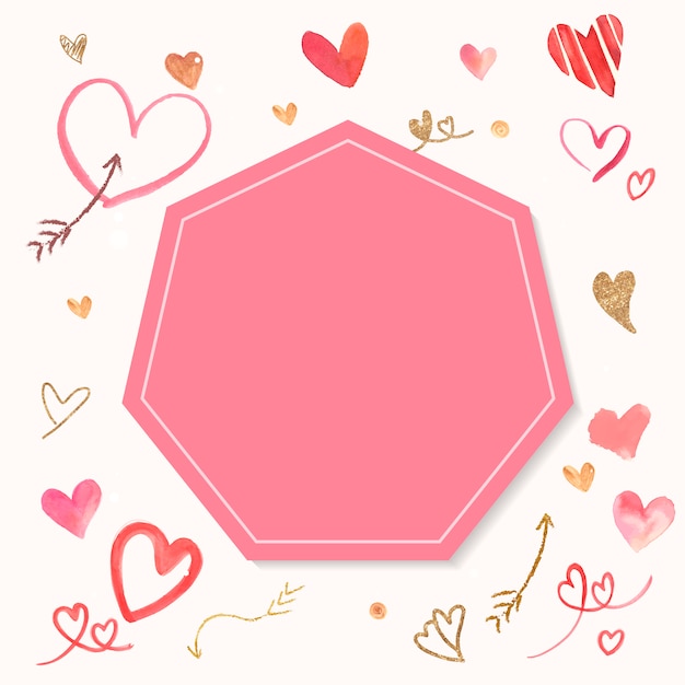 Vector de estilo acuarela de fondo de San Valentín