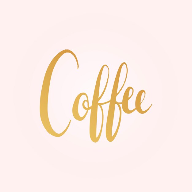 Vector de estilo de palabra de tipografía de café