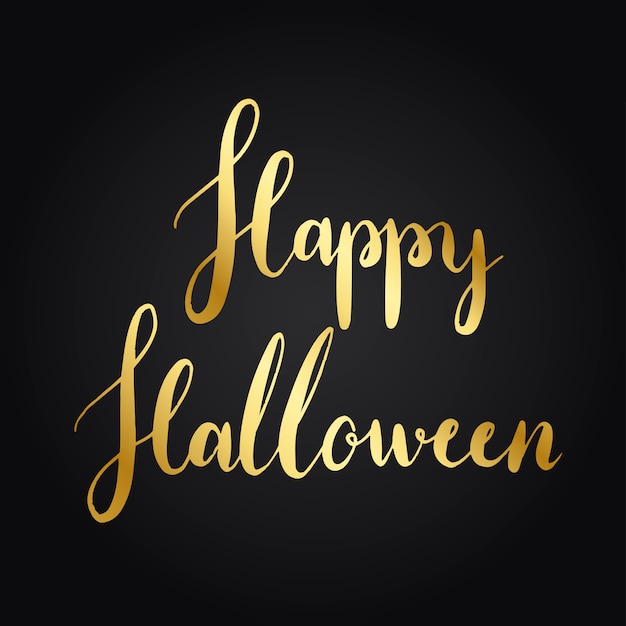 Vector de estilo de tipografía de halloween feliz