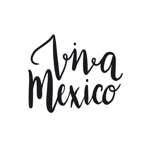 Vector de estilo de tipografía Viva México