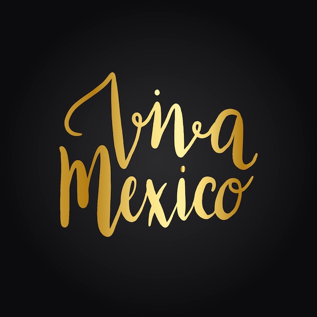 Vector de estilo de tipografía Viva México