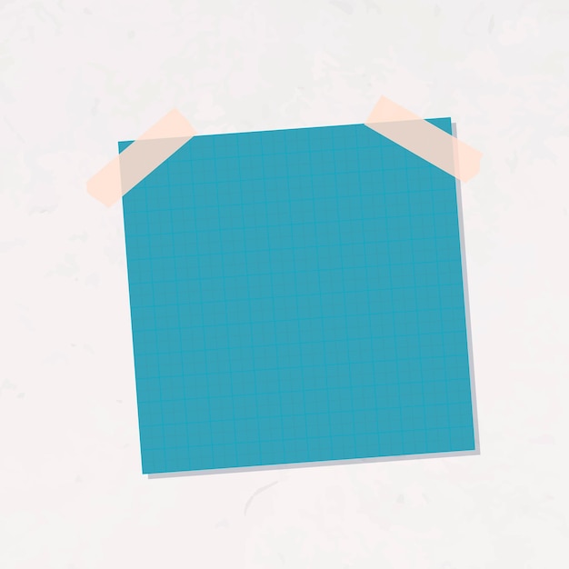 Vector de etiqueta de diario de papel de carta azul verde azulado en blanco