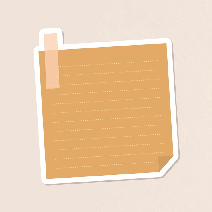Vector gratuito vector de etiqueta de diario de papel de carta forrado marrón