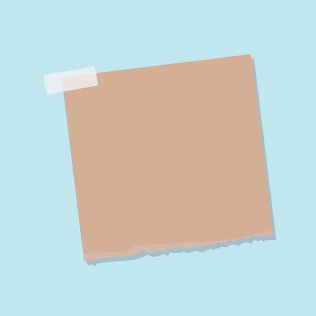 Vector de etiqueta de diario de papel de carta marrón