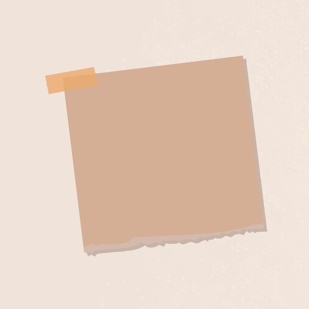 Vector de etiqueta de diario de papel de carta marrón