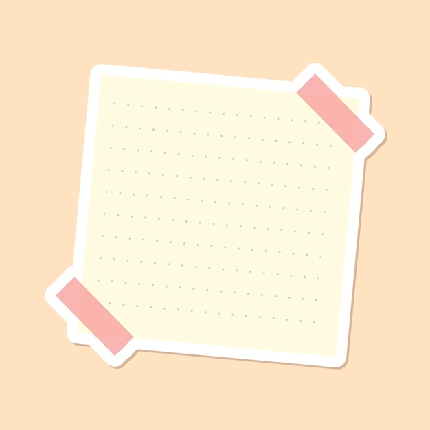 Vector de etiqueta de diario de papel de carta punteado beige