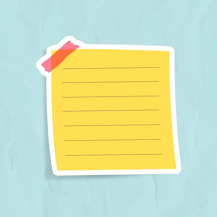 Vector gratuito vector de etiqueta de nota de recordatorio amarillo