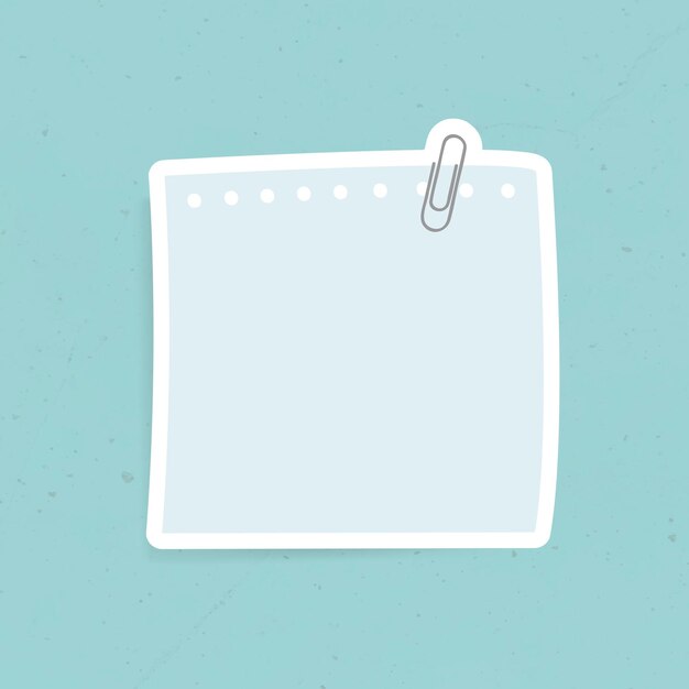 Vector de etiqueta de nota de recordatorio azul
