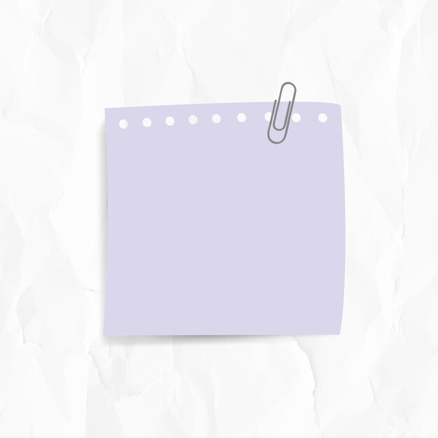 Vector de etiqueta de nota de recordatorio púrpura
