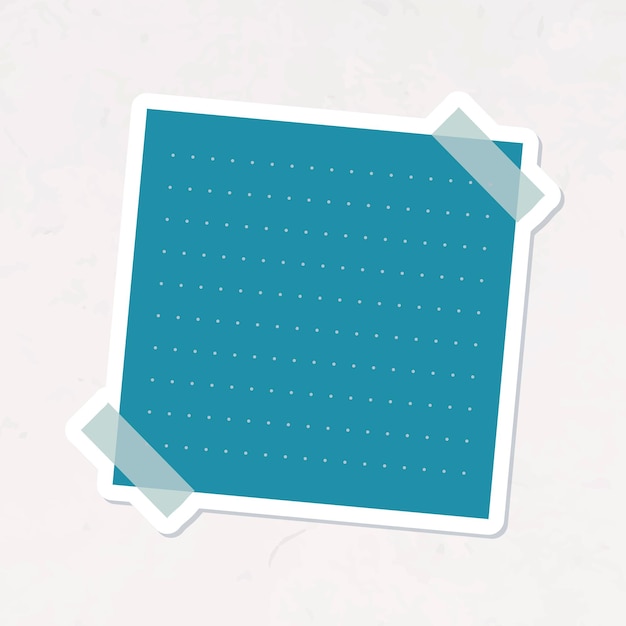 Vector de etiqueta de papel de carta forrado azul
