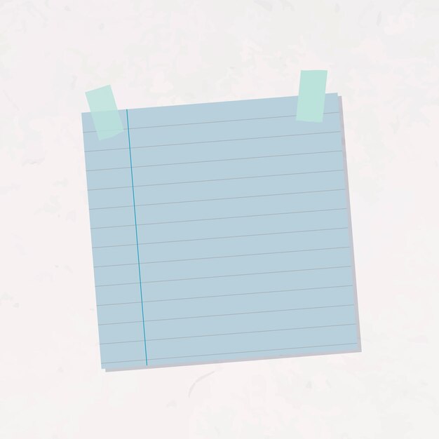 Vector de etiqueta de papel de carta forrado gris azulado