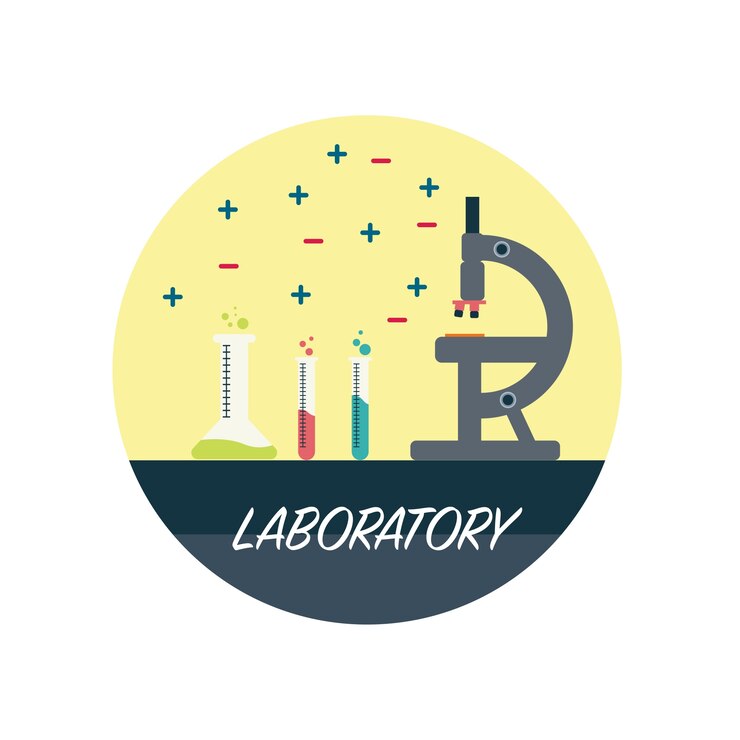 Vector gratuito vector flat de laboratorio