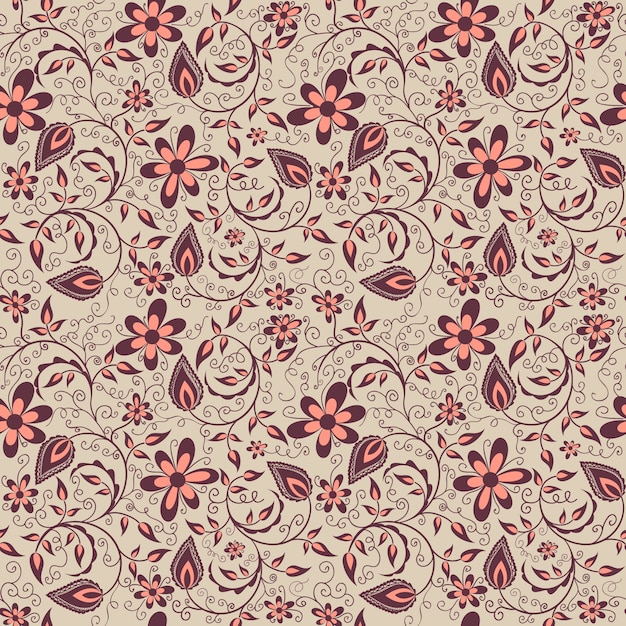 Vector flor sin fisuras patrón de fondo. Textura elegante para los fondos. Clásico de lujo a la antigua ornamento floral, textura transparente para fondos de pantalla, textiles, envoltura.