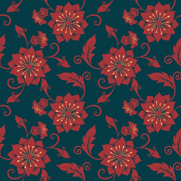 Vector flor sin fisuras patrón de fondo. Textura elegante para los fondos. Clásico de lujo a la antigua ornamento floral, textura transparente para fondos de pantalla, textiles, envoltura.