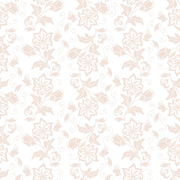 Vector flor sin fisuras patrón de fondo. Textura elegante para los fondos. Clásico de lujo a la antigua ornamento floral, textura transparente para fondos de pantalla, textiles, envoltura.