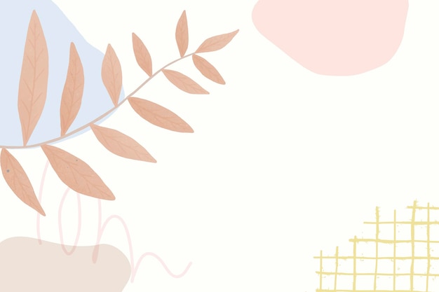 Vector de fondo abstracto botánico pastel estético