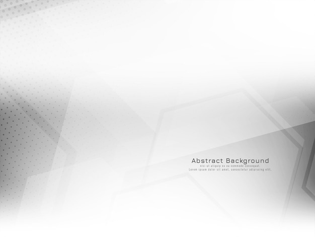 Vector de fondo blanco de estilo hexagonal geométrico decorativo moderno