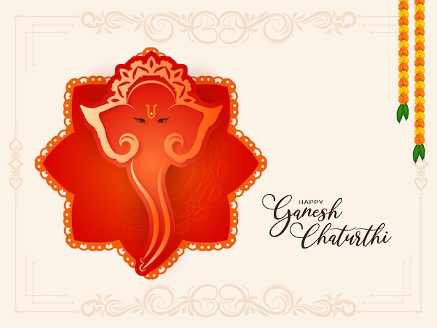 Vector de fondo de celebración del festival tradicional feliz ganesh chaturthi