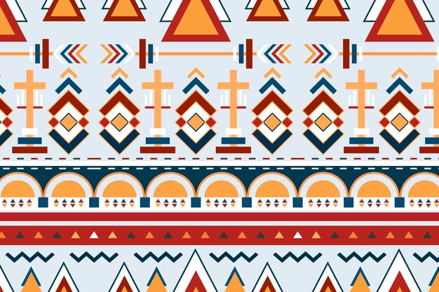 Vector de fondo colorido patrón tribal transparente